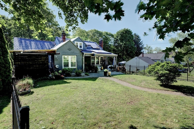21 Elm St, Southington, CT 06479 - back of property featuring a chimney and stucco siding