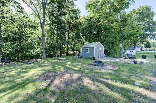 21 Elm St, Southington, CT 06479 - view of grassy yard with a fire pit
