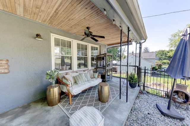 21 Elm St, Southington, CT 06479 - view of patio featuring ceiling fan