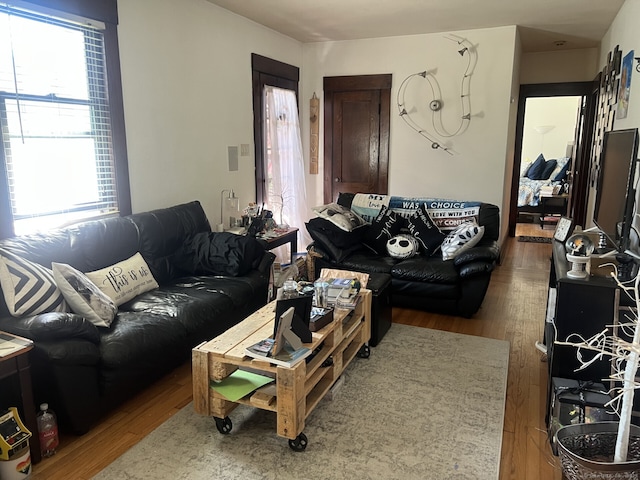 66 Seymour Ave, Derby, CT 06418 - living area with wood finished floors
