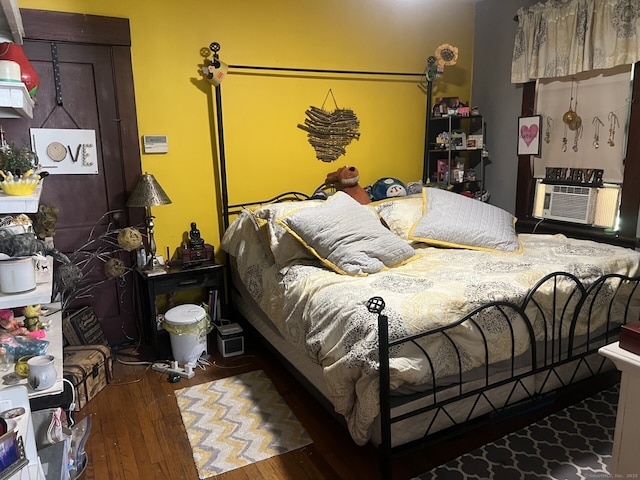 66 Seymour Ave, Derby, CT 06418 - bedroom featuring hardwood / wood-style flooring and cooling unit