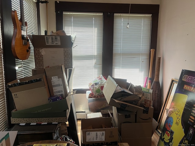 66 Seymour Ave, Derby, CT 06418 - dining room with healthy amount of natural light, an office area, and a baseboard heating unit