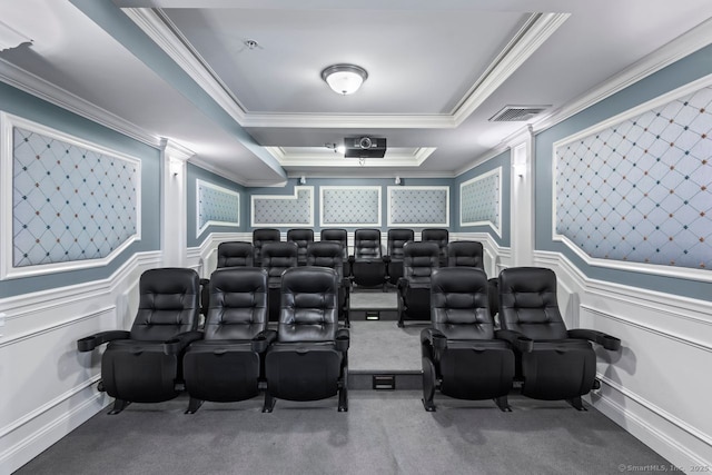 461 Bank St Unit 410, New London, CT 06320 - carpeted home theater room with a decorative wall and crown molding