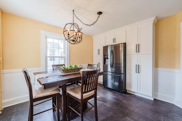 36 Whiton St, Windsor Locks, CT 06096 - dining room featuring a chandelier and a wainscoted wall