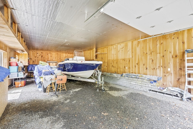 18 Grey Fox Trl, Woodbury, CT 06798 - garage with wooden walls