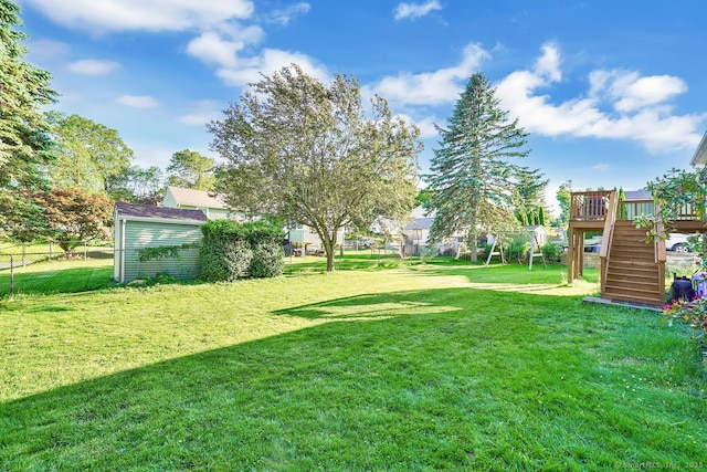 278 High St, Bristol, CT 06010 - view of yard featuring stairs and a deck