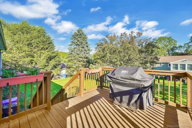 278 High St, Bristol, CT 06010 - wooden terrace with a lawn and a grill