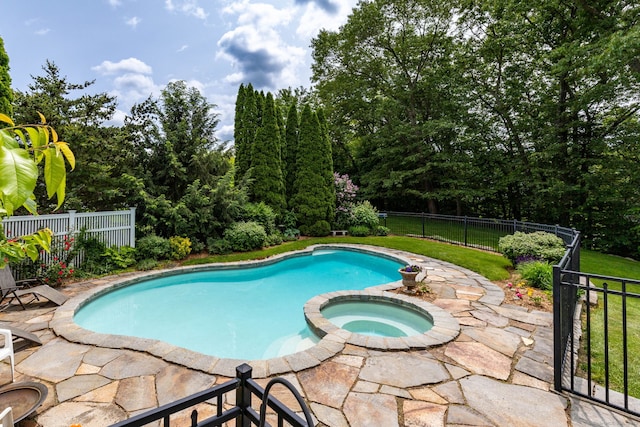 66 Great Pond Rd, Glastonbury, CT 06073 - view of swimming pool featuring a pool with connected hot tub and a patio