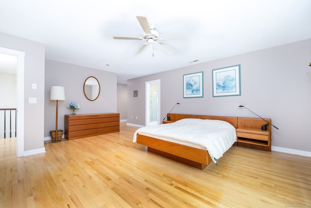 66 Great Pond Rd, Glastonbury, CT 06073 - bedroom featuring light wood finished floors, baseboards, and ceiling fan