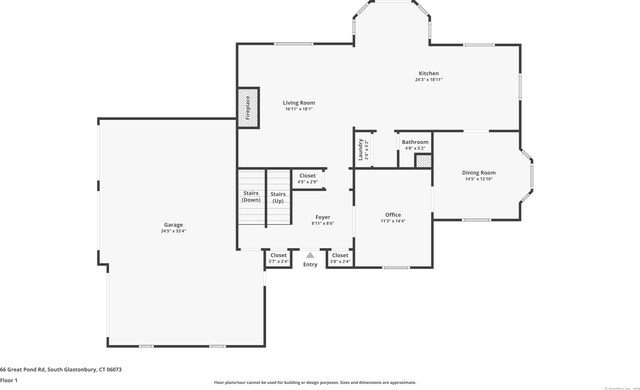 66 Great Pond Rd, Glastonbury, CT 06073 - property floor plan