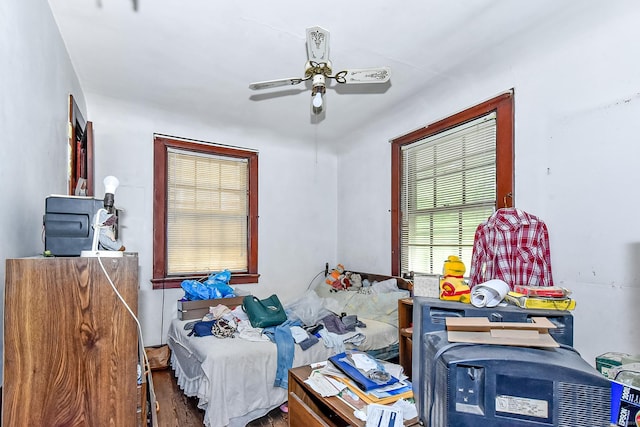 400 E Ave, Bridgeport, CT 06610 - bedroom featuring wood finished floors and a ceiling fan