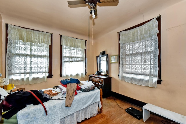 400 E Ave, Bridgeport, CT 06610 - bedroom with wood finished floors and ceiling fan