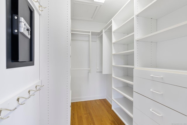 2 Governors Row Unit 2, West Hartford, CT 06117 - spacious closet with light wood-type flooring and attic access
