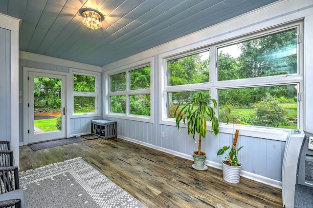 691 Buttonball Rd, Orange, CT 06477 - sunroom / solarium with plenty of natural light and a chandelier