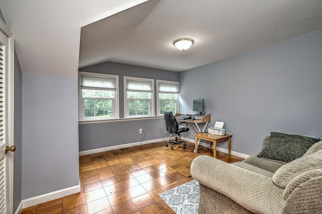 691 Buttonball Rd, Orange, CT 06477 - office space featuring lofted ceiling and baseboards