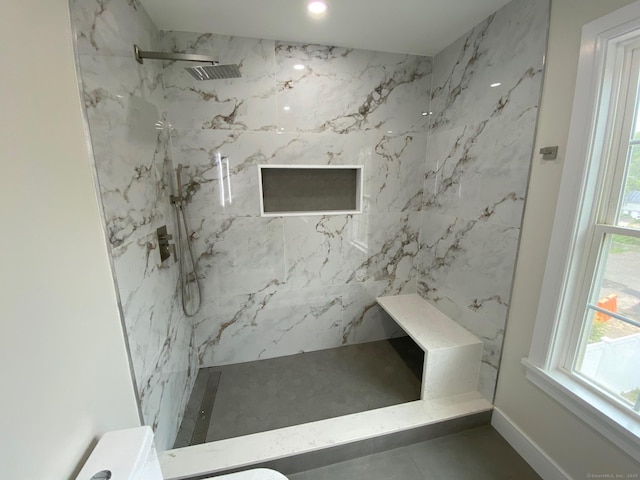 285 Alba Ave, Bridgeport, CT 06606 - full bath featuring a marble finish shower and toilet