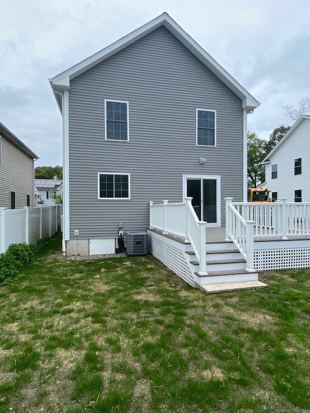 285 Alba Ave, Bridgeport, CT 06606 - rear view of house featuring a deck