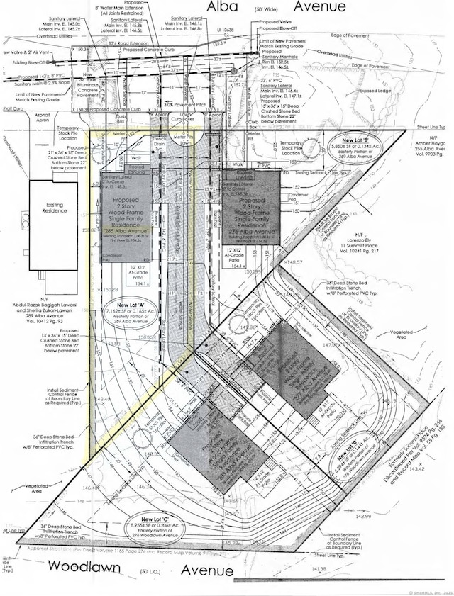 285 Alba Ave, Bridgeport, CT 06606 - survey map / technical document