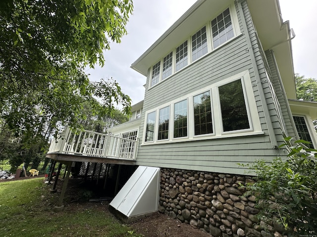 1666 Ridge Rd, North Haven, CT 06473 - back of house with a deck