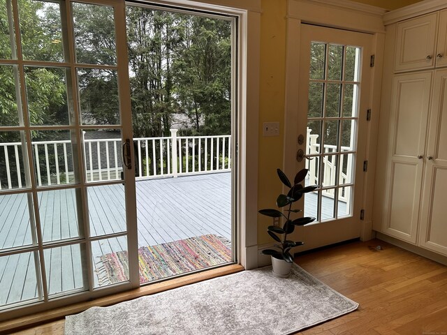 1666 Ridge Rd, North Haven, CT 06473 - doorway to outside with light wood-style floors