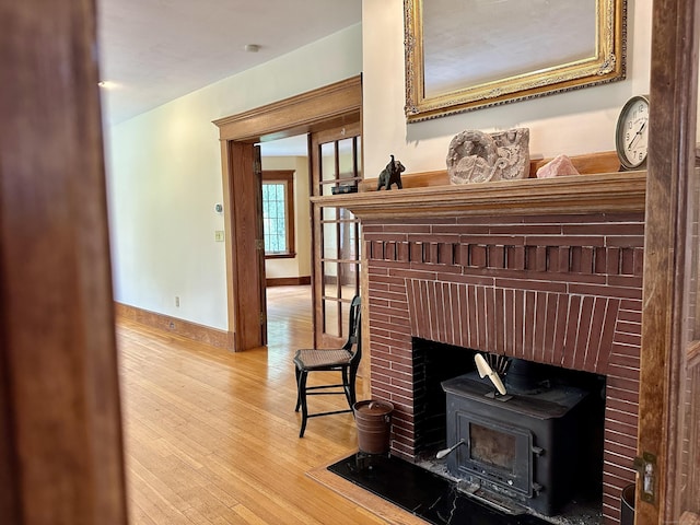 1666 Ridge Rd, North Haven, CT 06473 - detailed view of wood finished floors and a fireplace