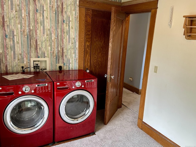 1666 Ridge Rd, North Haven, CT 06473 - laundry room featuring independent washer and dryer and carpet floors