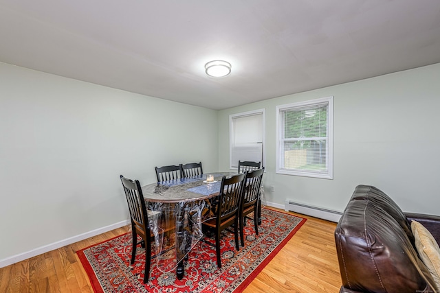 92 Blakeslee Ave, North Haven, CT 06473 - dining room featuring baseboard heating, baseboards, and wood finished floors