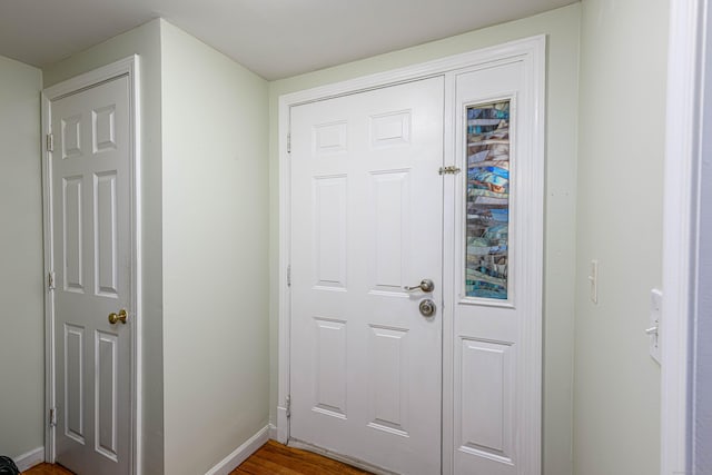 92 Blakeslee Ave, North Haven, CT 06473 - foyer entrance featuring baseboards and wood finished floors