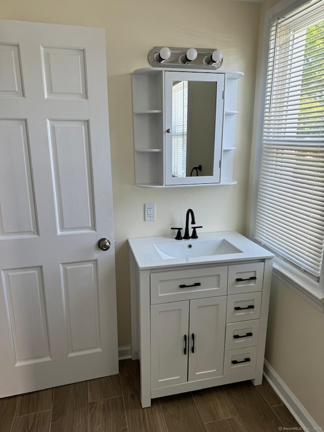 187 Jewett Ave, Bridgeport, CT 06606 - bathroom featuring vanity and baseboards