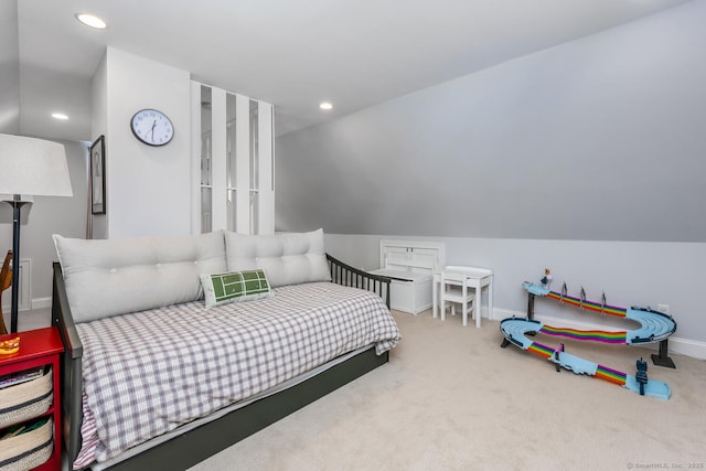 10 Fairfield Ave, Darien, CT 06820 - bedroom featuring carpet, recessed lighting, baseboards, and vaulted ceiling