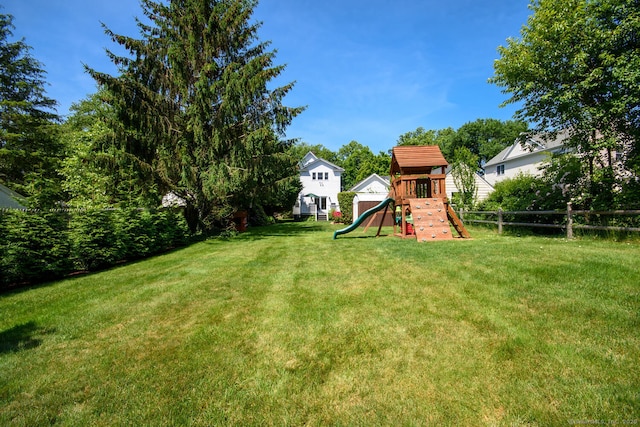 10 Fairfield Ave, Darien, CT 06820 - view of yard with a playground