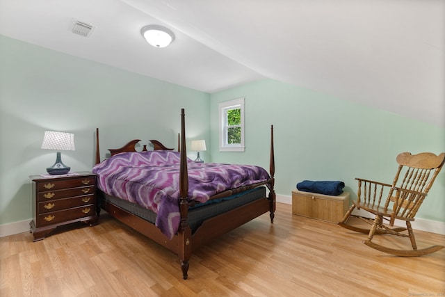 254 Haley Rd, Groton, CT 06355 - bedroom featuring vaulted ceiling and light wood-style floors