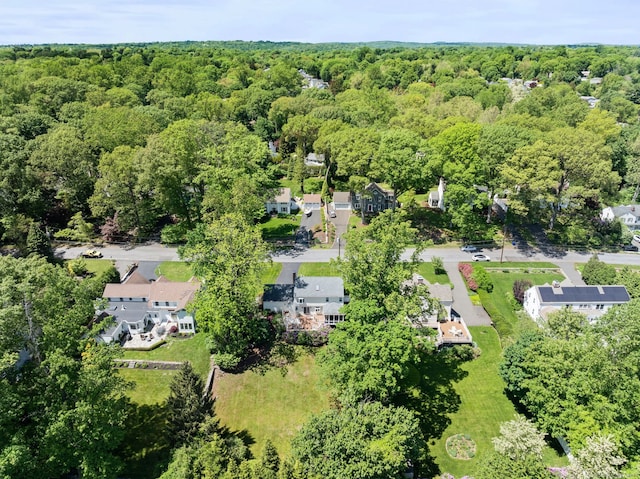 129 Brookmere Dr, Fairfield, CT 06824 - aerial view of property and surrounding area with a forest and nearby suburban area
