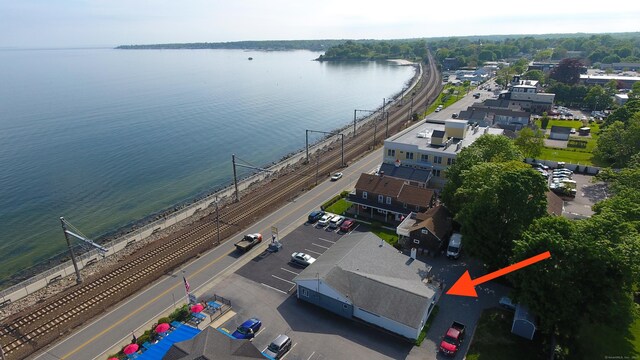 171 Main St, East Lyme, CT 06357 - drone / aerial view of a nearby body of water and a main thoroughfare
