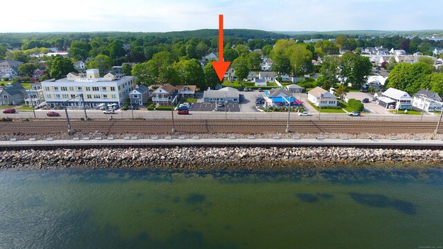 171 Main St, East Lyme, CT 06357 - aerial view of residential area featuring a nearby body of water