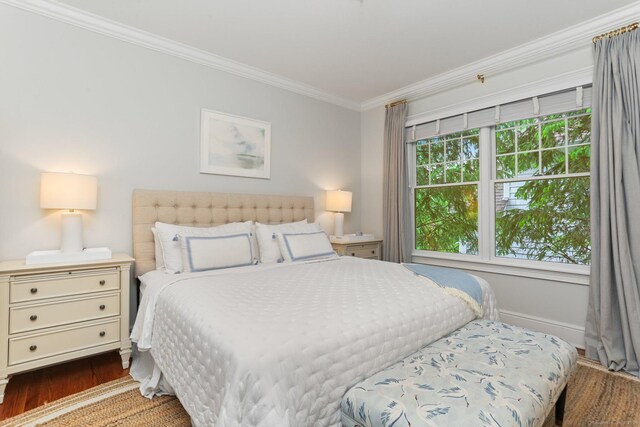 13 Witch Ln, Norwalk, CT 06853 - bedroom with ornamental molding, wood finished floors, and baseboards