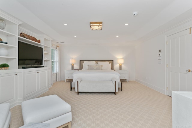 13 Witch Ln, Norwalk, CT 06853 - bedroom featuring light colored carpet, recessed lighting, and baseboards