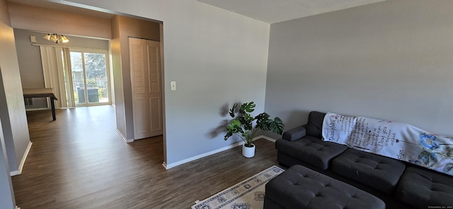 50 Greenhouse Rd Unit 41C, Bridgeport, CT 06606 - living area featuring wood finished floors, baseboards, and a chandelier