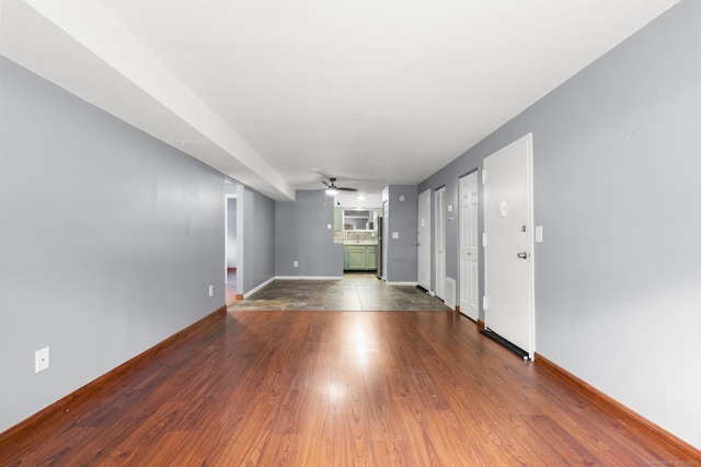 500 Darling St Unit 12M, Southington, CT 06489 - empty room featuring dark wood-type flooring, baseboards, and a ceiling fan