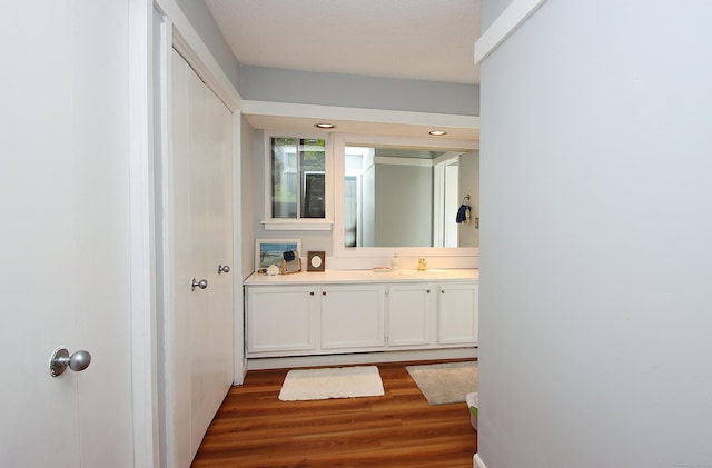 278 Heritage Vlg Unit B, Southbury, CT 06488 - bathroom featuring vanity and wood finished floors