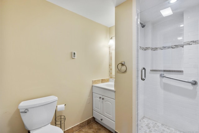 43 Worthington Rd, Glastonbury, CT 06033 - bathroom with a shower stall, toilet, and vanity