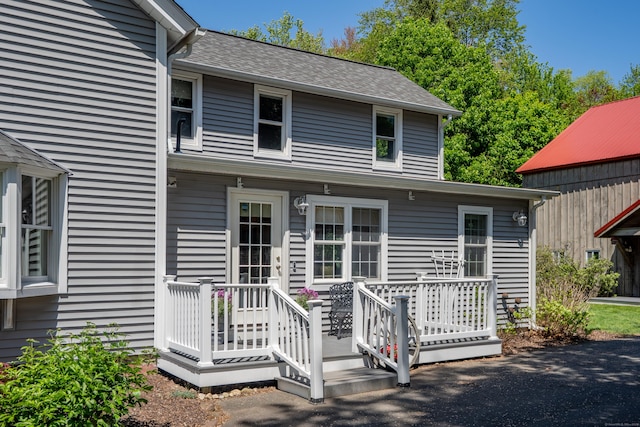 113 E Rd, East Windsor, CT 06016 - back of house with a shingled roof