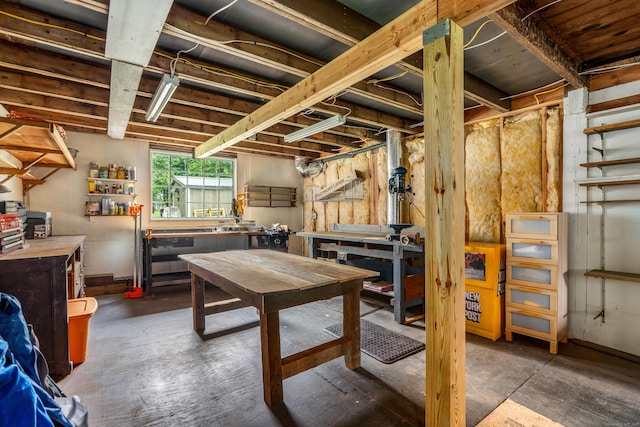 113 E Rd, East Windsor, CT 06016 - basement with a workshop area