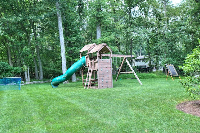 4 Plumtree Ln, Westport, CT 06880 - view of playground featuring a lawn