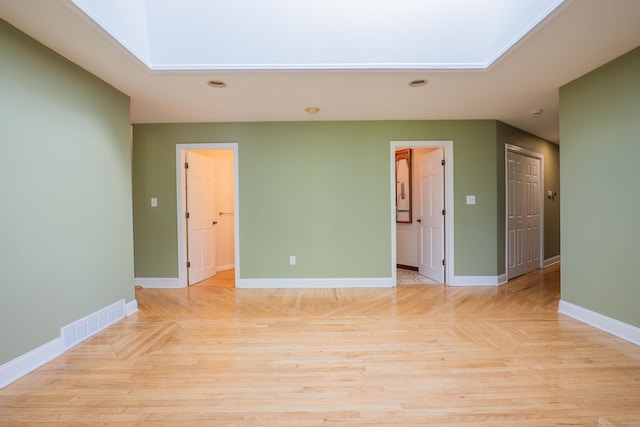 125 Woodchuck Ln, Harwinton, CT 06791 - empty room featuring baseboards, parquet floors, and recessed lighting