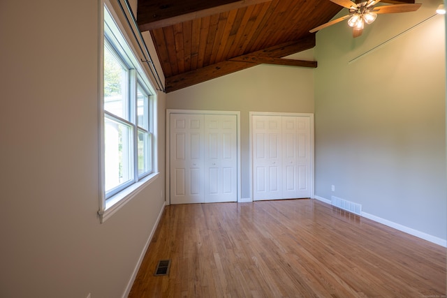 125 Woodchuck Ln, Harwinton, CT 06791 - unfurnished bedroom featuring baseboards, multiple closets, wood finished floors, and wooden ceiling