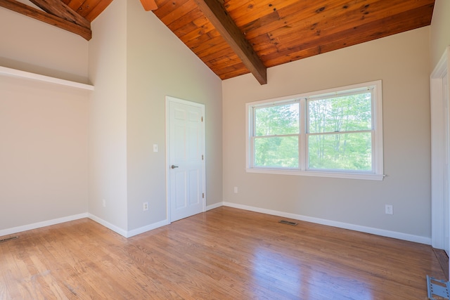 125 Woodchuck Ln, Harwinton, CT 06791 - empty room with light wood-style floors, wooden ceiling, and baseboards