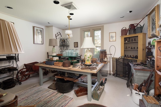 308 Main St, Salisbury, CT 06039 - home office with crown molding and light colored carpet