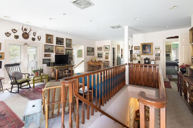 308 Main St, Salisbury, CT 06039 - carpeted living room featuring recessed lighting