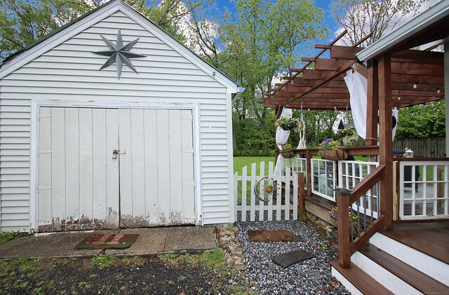 156 Clinton Hill Rd, Wolcott, CT 06716 - view of shed featuring a pergola